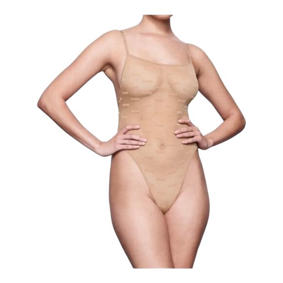 SKIMS bodysuit After Hours sheer light tan size X-Large XL - Picture 1 of 8